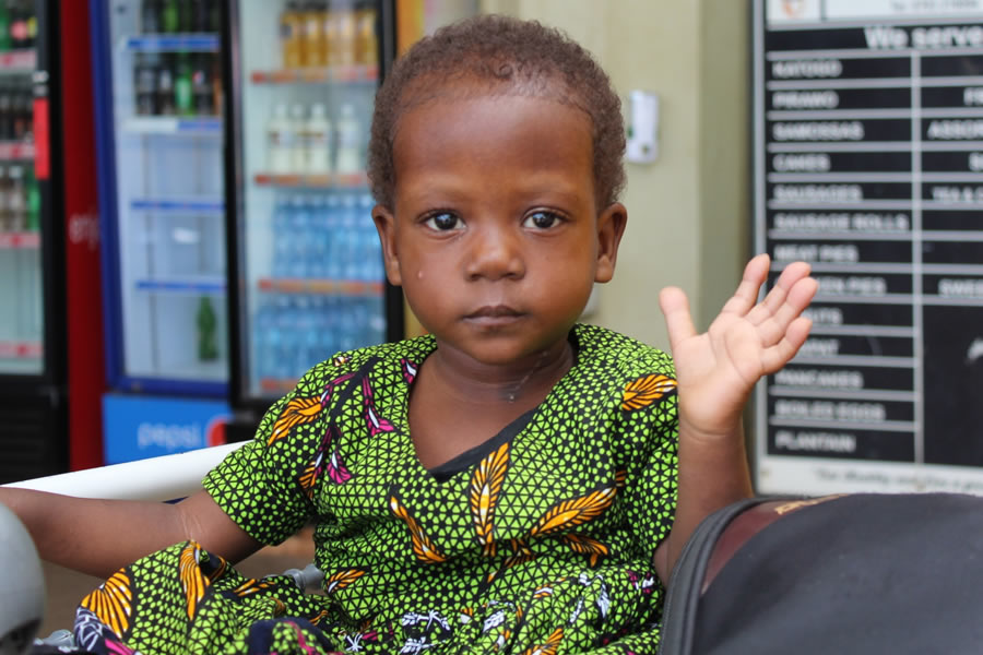 One of the children helped by ACDIPE