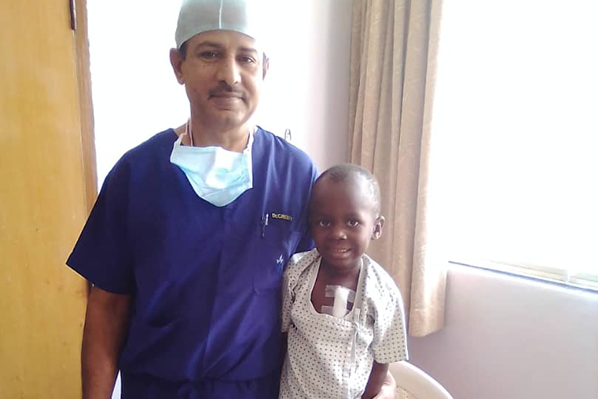 One of the children helped by ACDIPE India after surgery