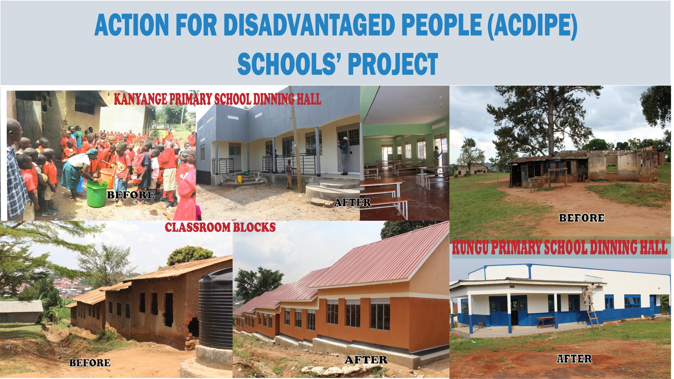 Some of the primary school projects done by ACDIPE