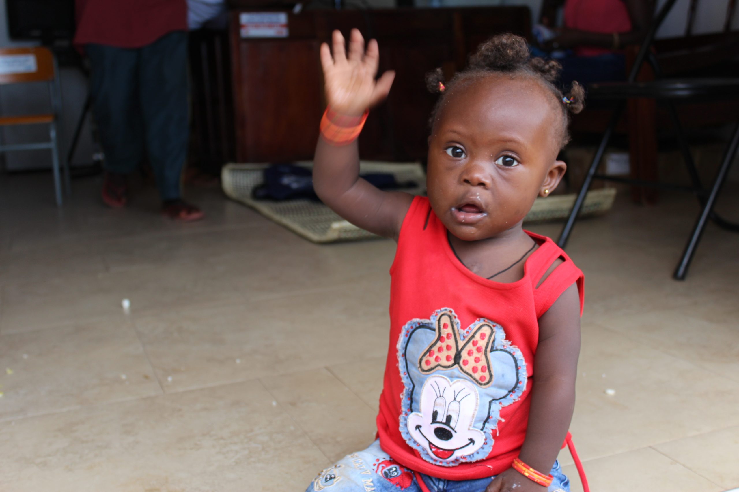 One of the children helped by ACDIPE
